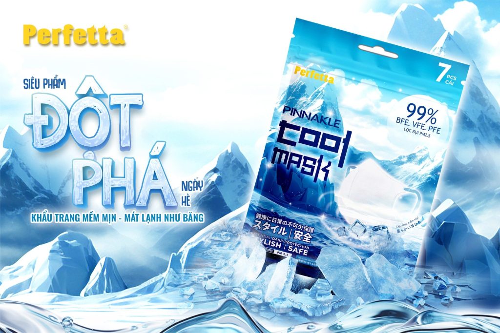 Khẩu trang KN95 3 lớp Perfetta Cool Mask – Siêu phẩm ĐỘT PHÁ ngày hè