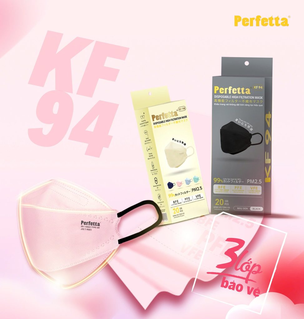 Khẩu Trang Chống Đọng Sương Perfetta KF94 – Giải Pháp Cho Người Đeo Kính!