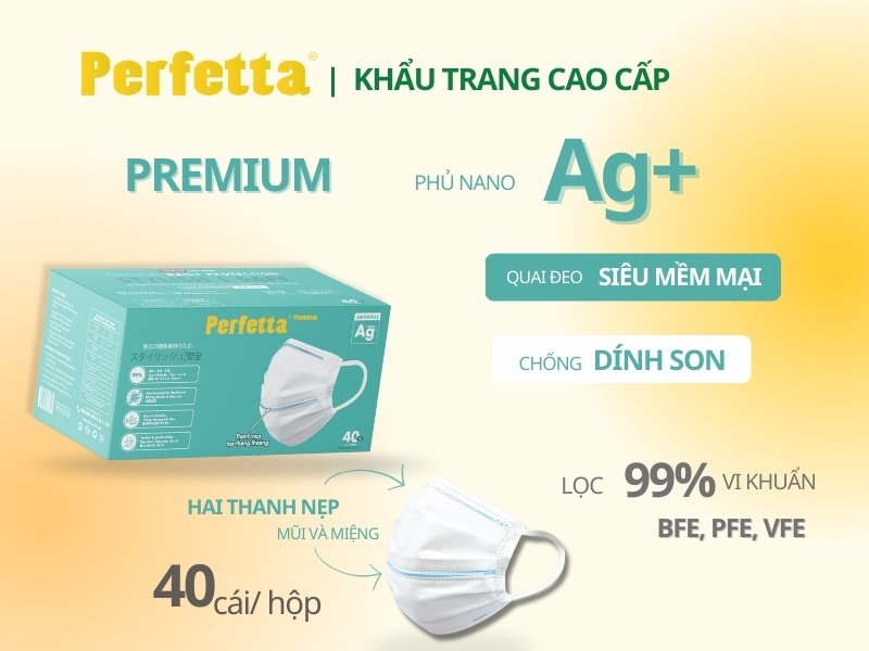 Khẩu Trang Phủ Nano Bạc Perfetta Premium Ag+