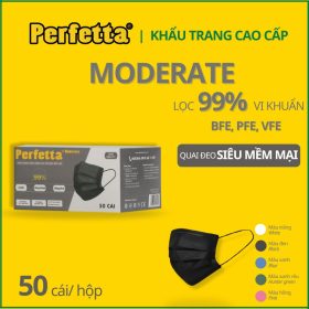 Khẩu Trang Y Tế Màu Đen Perfetta Moderate