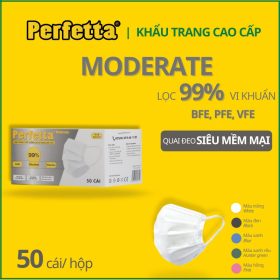Khẩu Trang Y Tế Màu Trắng Perfetta Moderate