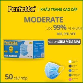 Khẩu Trang Y Tế Màu Xanh Perfetta Moderate