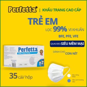 Khẩu Trang Y Tế Trẻ Em Màu Trắng Perfetta Children