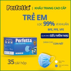 Khẩu Trang Y Tế Trẻ Em Màu Xanh Perfetta Children