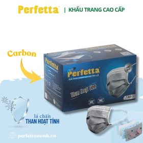 Khẩu trang than hoạt tính Perfetta Activated Carbon - Khẩu Trang 4 Lớp Chống Ô Nhiễm Vượt Trội